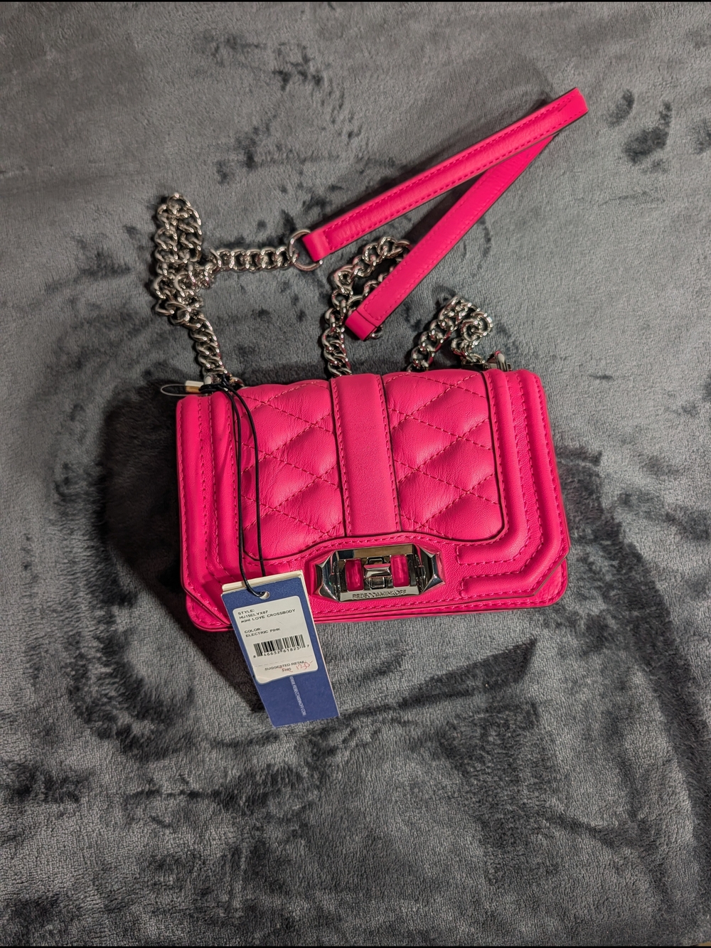 Rebecca Minkoff Quilted Crossbody Bag - Hot Pink